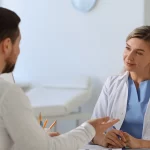 patient visit in walk-in-clinic for checkup
